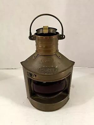 Vintage TUNG WOO PORT RED Copper Maritime Nautical LANTERN HONGKONG • $39.99