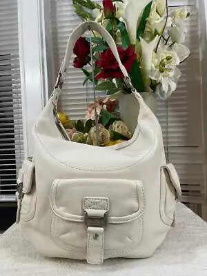 MICHAEL KORS Brookville Pocket Shoulder Hobo Off-white Bag Purse (pu3000 • $118.99