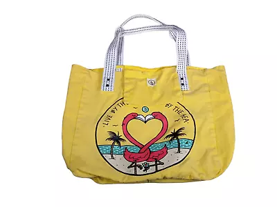 Vintage Volcom  Live By The Sea Love By The Sea  Beach Bag Yellow • $13.45