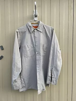 Lot Of Five (5) Red Kap Long Sleeve Grey Work Shirts Sz. Medium • $29.99