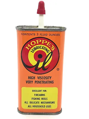 Vintage Hoppes Oil Can Gun Cleaning Firearm Advertising Hunting High Viscosity • $13.99