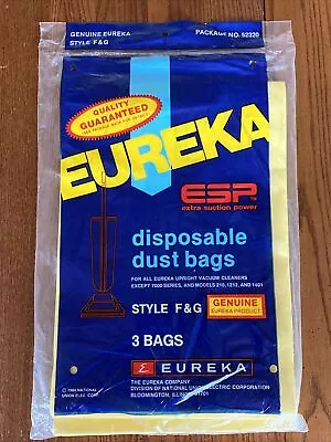 Pack Of 3 NOS Eureka Genuine Upright Style F&G ESP Vacuum Cleaner Dust Bag 52320 • $4.99