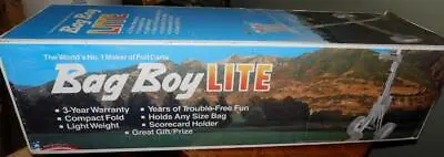 Vintage Bag Boy Lite Push Pull Cart NEW IN BOX Silver • $74.99