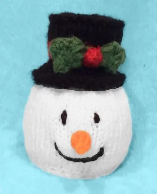 £2.99 • Buy KNITTING PATTERN - Snowman Head Choc Orange Cover / 13 Cms Christmas Toy