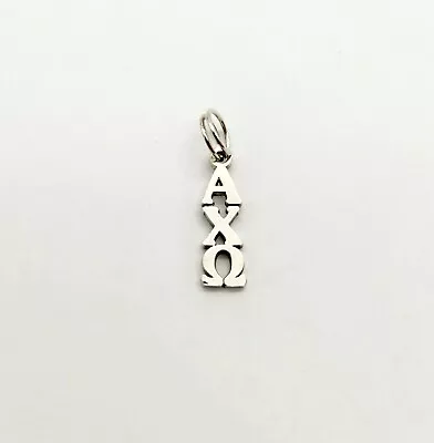 Vintage Sterling Silver Greek Sorority Fraternity Alpha Chi Omega Charm Pendant  • $15