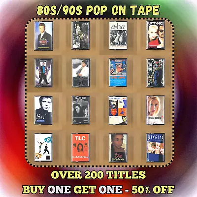 BUILD UR OWN LOT CASSETTE TAPES 80s 90s VINTAGE Rock Goth New Wave Pop Rap Punk • $9.99