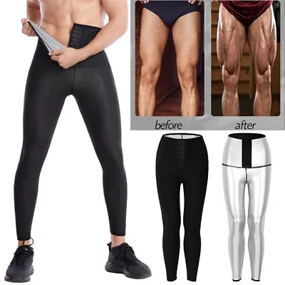 Sauna Pants Men Sauna Shorts Sweat Slimming Leggings Waist Trainer Weight Loss • $15.10