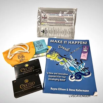 Clarinet Starter Kit:  19 Née Reeds Monster Oil Cleaning Kit & Exercise Book! • $30