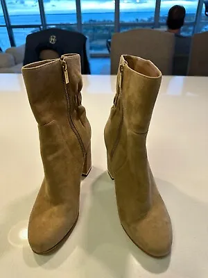 Michael Kors Womans Tan Suede Ankle Boots Size 7.5 • $45