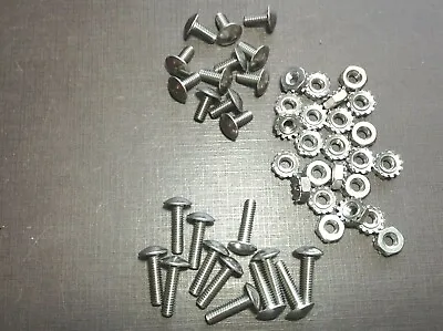 12 Pcs 8-32 X 3/8 & 12 Pcs 8-32 X 5/8 Stainless Grille Rivet Screws Nuts Chevy • $15.99