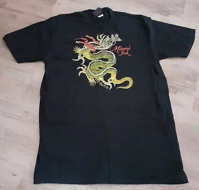 Miami Ink Tattoo Art Green Chinese Dragon Mens Black Tshirt. 2006. M • £15