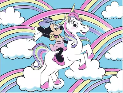  Up Up And Away  Minnie Mouse Rainbow Unicorn Kids Area Rug Room Decor 52  X 68  • $59.99