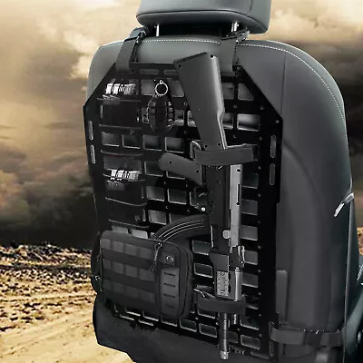 MOLLE Panel Auto Seat Back Gun Mount Cover Rack Storage Organizer Tactical Rigid • $40.99