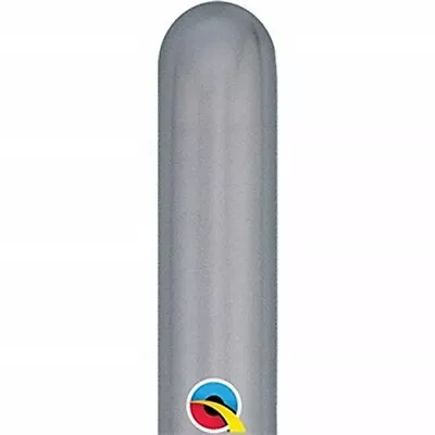 Qualatex Latex 260Q Chrome Silver 100 Count Twisting Modeling Balloons • $16.99