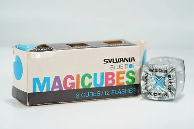 1 Pack 3 Cubes Sylvania Magic Cubes Blue Dot MAGICUBES 12 Flashes NOS VINTAGE • $5