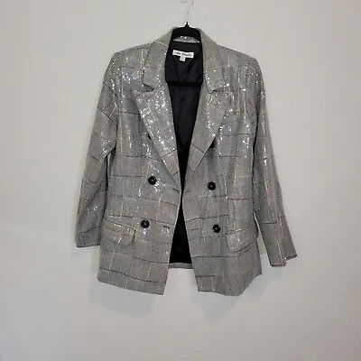 Ma Cherie Plaid Sequen Blazer Jacket Size S • $30