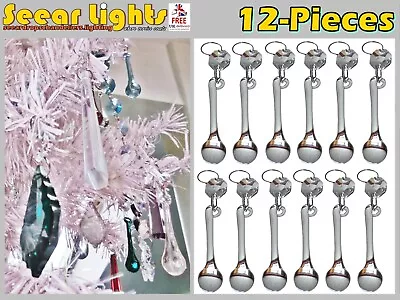 12 Chandelier Glass Crystals Drops Orb Droplets Christmas Tree Decorations Beads • £27.99