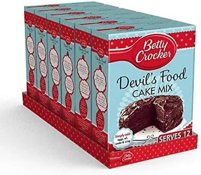 Betty Crocker Devil's Food Chocolate Cake Mix 425g (Pack Of 6) • £19.49
