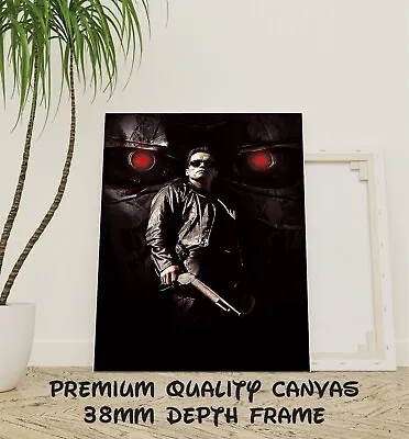 £20.66 • Buy Terminator Judgement Day Classic Movie Large CANVAS Art Print A0 A1 A2 A3 A4