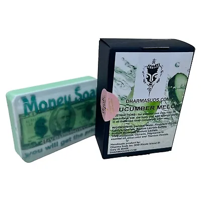 Money Soap Cucumber Melon Scented Square Soap 4 Oz With Real Cash Inside 1-50 • $17