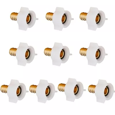 10 Pack 1/2  Pex X 1/2  Female NPT Threaded Swivel Adapter Brass Crimp Fittings • $15.99