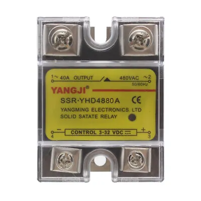 Solid State Relay SSR 80A DC3-32V Control AC24-480V DC Control AC YHD4880A • $15.99