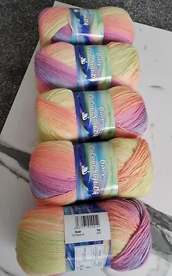 Cygnet Yarn Multi COLOUR RUSH  SOFT Knitting Acrylic Wool DK 5 Ballsx100g Peachy • £15.99