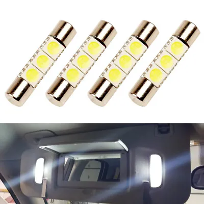 4 X White LED 6614F 6641 TS-14V1CP F30-WHP Fuse Visor Vanity Mirror Light Bulbs • $8.98