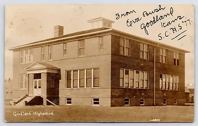 Goodland KS~New High School~Cupola & Covered Doorway~Eva Bush Class Of '77 RPPC • $13.50