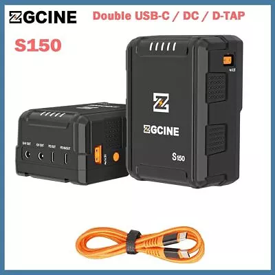 ZGCINE S150 V-Mount Battery 133Wh 14.8V With Dual DC/USB-C PD/D-TAP Ports • $330