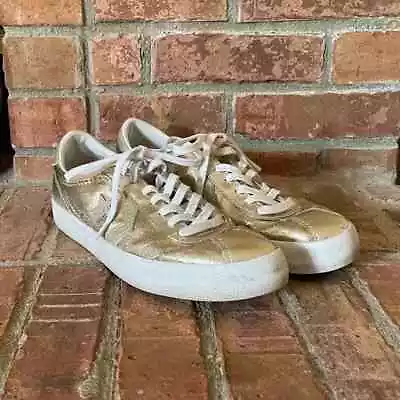 Converse Gold Metallic Sneakers 9 • $25