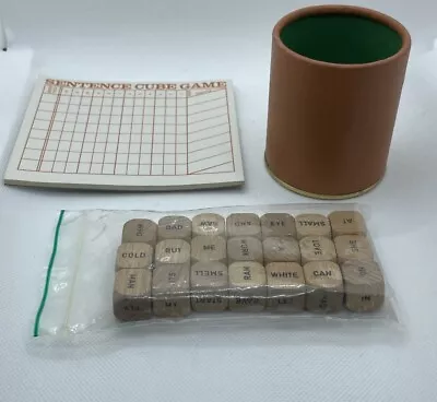 Vintage 1971 Scrabble Sentence Cube Game ONLY Cup Dice And Score Cards. No Time • $4