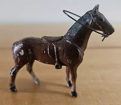 Vintage Cast Metal Tacked Horse Figurine • $14.99