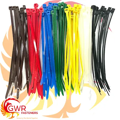 Cable Ties Nylon Zip Tie - Mixed Pack Of 70 - 100mm X 2.5mm - Various Colours • £3.56