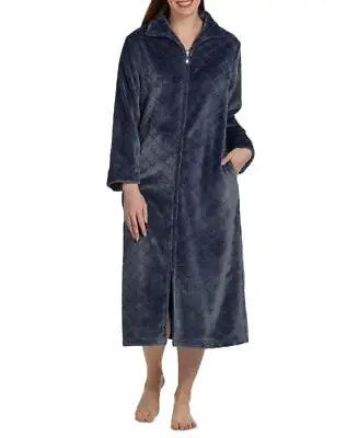 Miss Elaine Women's Storm Long-Sleeve Zipper Front Robe Size L • $24.20