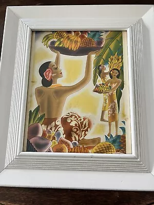 Framed Vintage Menu Cover From Matson Line Cruises – The Hawaiian Abundance • $19.99