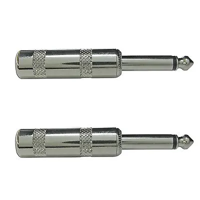 2 PACK LOT 1/4 Mono Tip Sleeve Pro Audio Plug Connector For Guitar Speaker Cable • $6.40