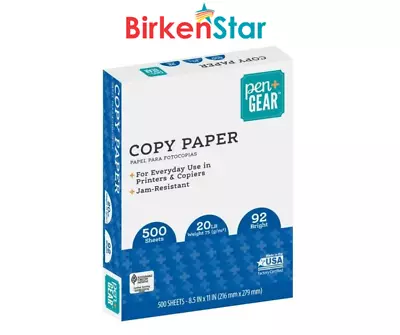 Pen+Gear Copy Paper 8.5  X 11  92 Bright White 20lb 1 Ream 500 Sheets FREE SHIP • $9.99