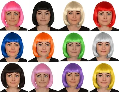 Womens Ladies Short Bob Wig Fancy Dress Cosplay Wigs Pop Party Costume • £5.99