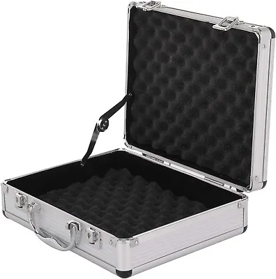 Large Hard Aluminium Flight Case Foam Lockable Tool Camera  Storage Carry Box • £20.99