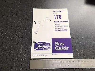 £5 • Buy Midland Scottish Bus Group Service 170 Timetable No Date Glasgow Waterside