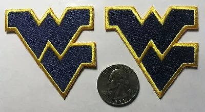 West Virginia University Patch Wv Sew Or Iron On Patch 2 1/8  Tall WVU 2 Patches • $119.25