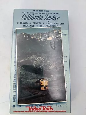 Video Rails - Westbound Schedules Of The California Zephyr -VHS Videotape SEALED • $9.09