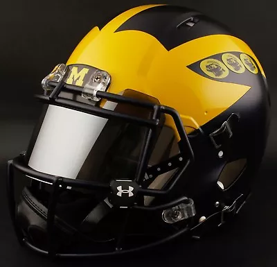 *CUSTOM* MICHIGAN WOLVERINES Riddell SPEED Full Size Replica Football Helmet • $299.99