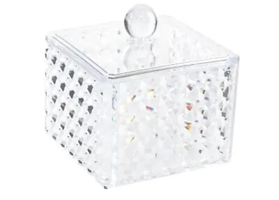 Diamond Cotton Pad Storage Box With Lid  • £7