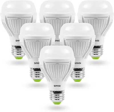 SANSI 6 Pack LED Light Bulbs 60 Watt Equivalent 5000K Energy Saving 9W 800lm • $16.08