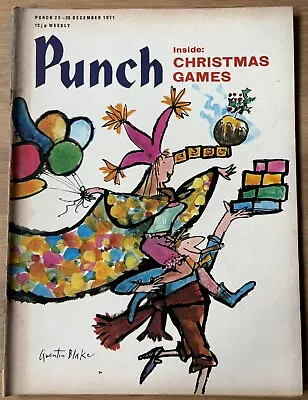 Quentin Blake PUNCH MAGAZINE 22 December 1971 VINTAGE ART Christmas ILLUSTRATED • £9