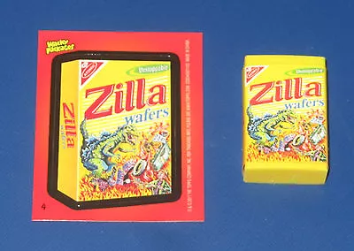 Wacky Packages Eraser Series 2 Zilla Wafers #4 With Matching Sticker • $2.95