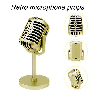 Microphone Props Model Retro Microphone Stage Table Decor For Kids Party Pretend • $7.74