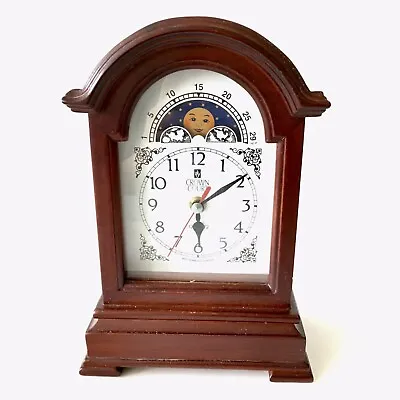 Crown Court Mantle Table Clock Quartz Sky Moon Phase Face - Pls Read Description • $49.50